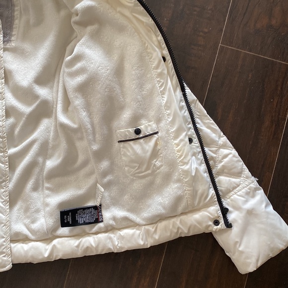 Guess White Quilted Jacket - Picture 4 of 7